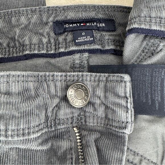 Tommy Hilfiger Gray Soft Corduroy Straight leg Jeans 6 Mid Rise Cotton‎ Stretch - Picture 6 of 6
